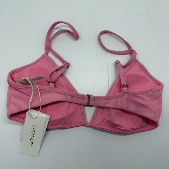 L Space Bikini Bra Top Women's Pink Guava Wired Front Helena  Size Medium - Picture 8 of 9